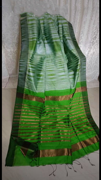 Green Bengal Handloom Silk Sarees