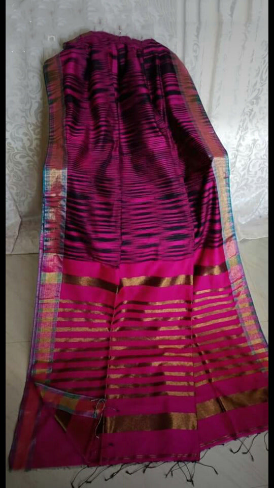 Violet Bengal Handloom Silk Sarees Get Extra 10% Discount on All Prepaid Transaction