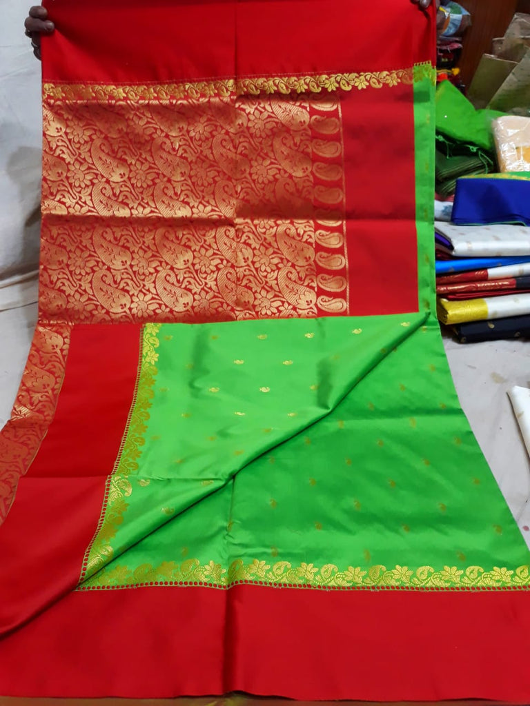 Green White Garad Silk Sarees Get Extra 10% Discount on All Prepaid Tr –  Dailybuyys