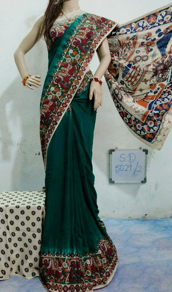 Green Kalamkari Sarees