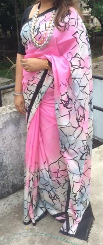 Pink Pure KK Silk Mark Certified Bishnupuri Silk Sarees - Dailybuyys