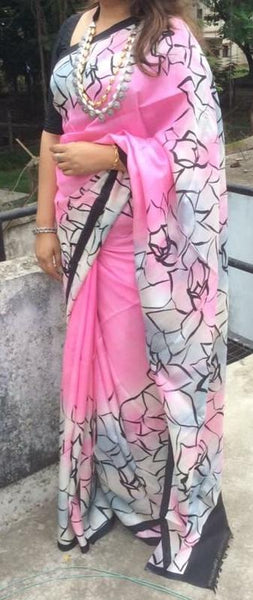 Pink Pure KK Silk Mark Certified Bishnupuri Silk Sarees