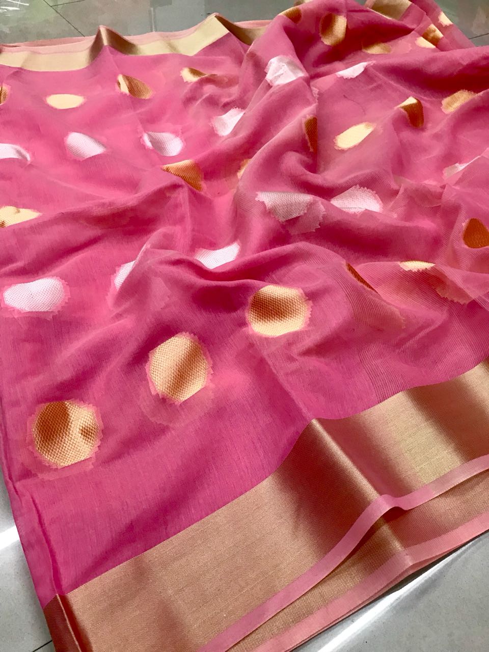 Purple Pure Cotton Silk Sarees - Dailybuyys