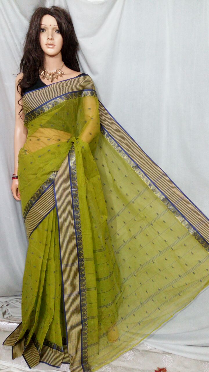 Green Bengal Tant Sarees - Dailybuyys