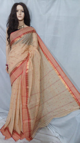 Beige Bengal Tant Sarees