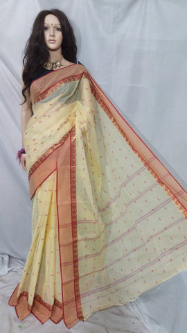 Beige Bengal Tant Sarees