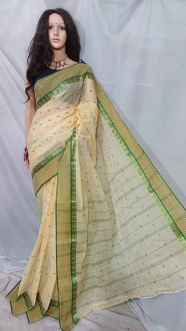 Beige Bengal Tant Sarees