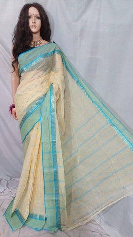 Beige Bengal Tant Sarees