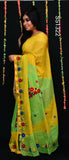 Yellow Bangladesh Pure Cotton Handloom Sarees