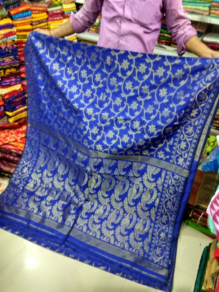Blue Jori Dhakai Jamdani Sarees