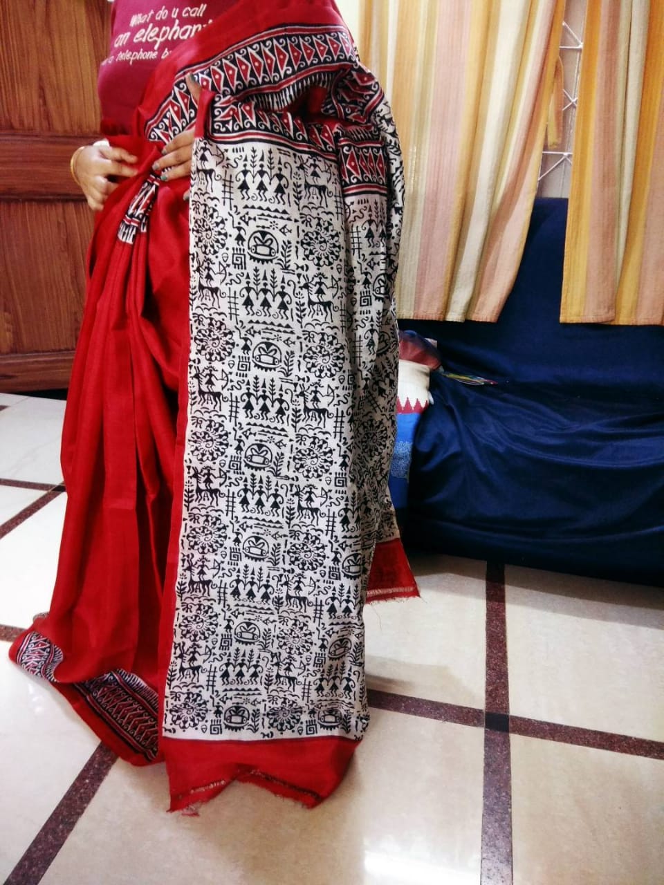 Red Glamour Pure Silk Mark Certified Murshidabad Silk Sarees - Dailybuyys