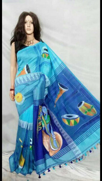 Blue Bengal Handloom Sarees