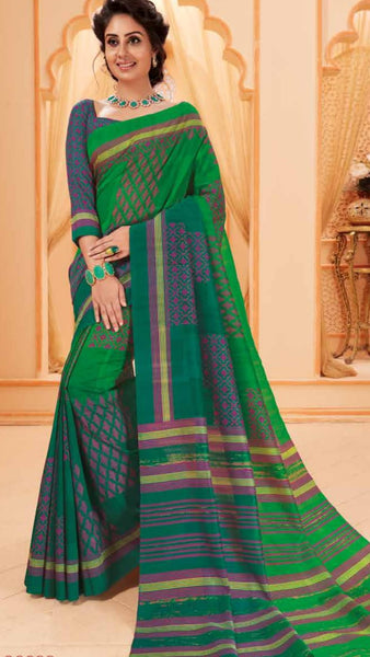 Green Bhagalpuri Silk Sarees