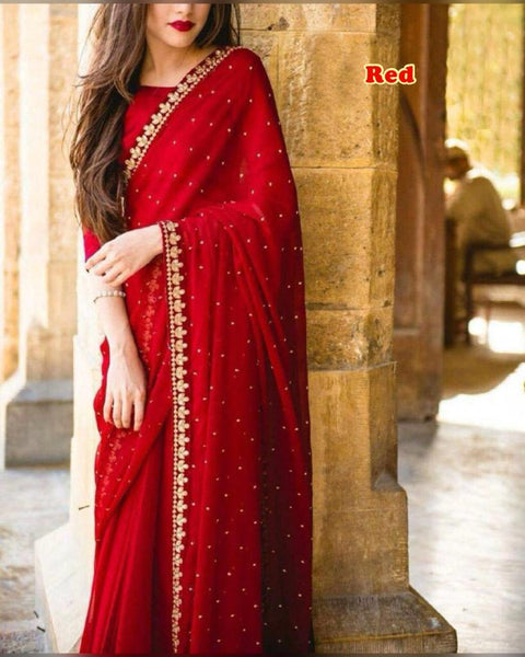 Red Georgette Sarees