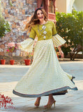 Yellow Beige Reyon Pure Cotton Salwar Get Extra 10% Discount on All Prepaid Transaction