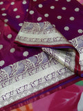 Violet Koriyal Banarasi Silk Sarees