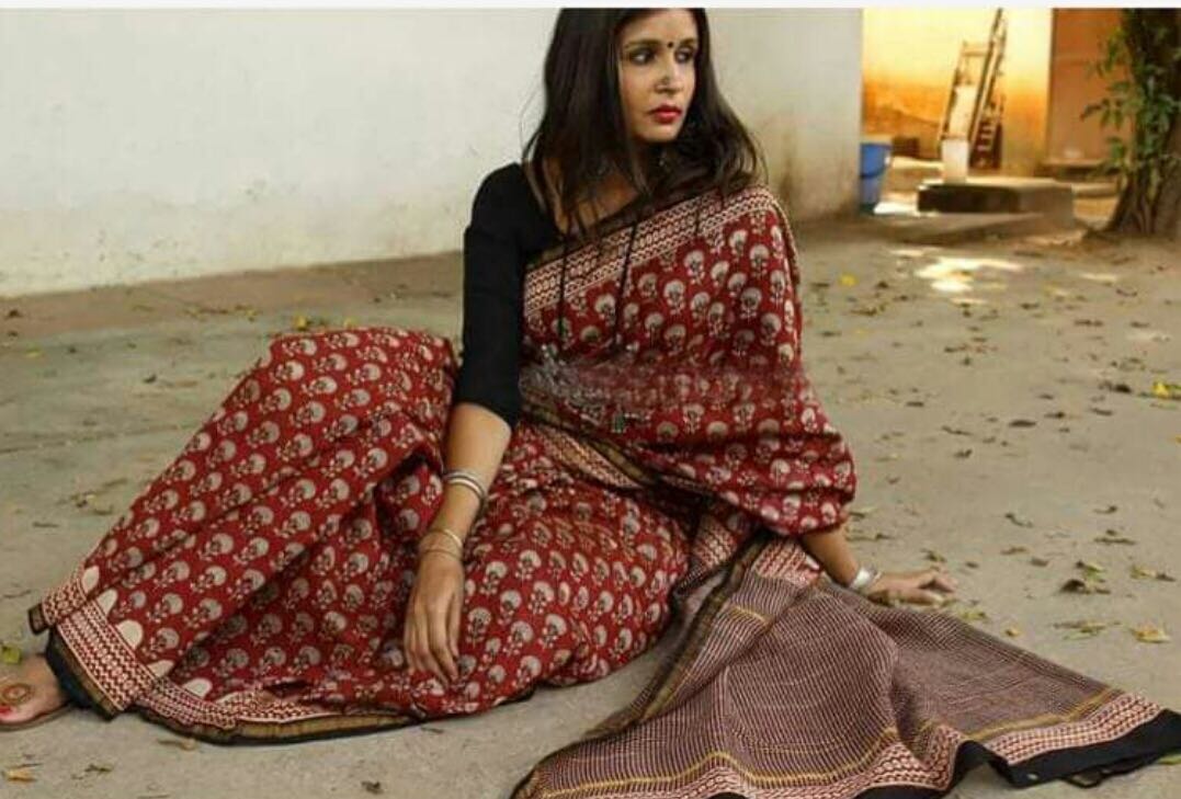 Red Chanderi Silk Sarees - Dailybuyys