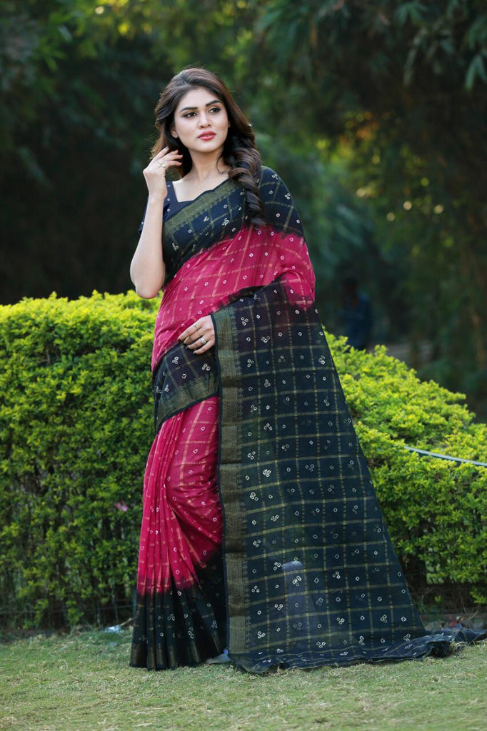 Blue Violet Pure Cotton Silk Sarees Get Extra 10% Discount on All Prepaid Transaction