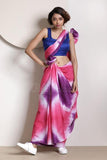 Purple Pink Glamour Pure Silk Mark Certified Murshidabad Silk Sarees