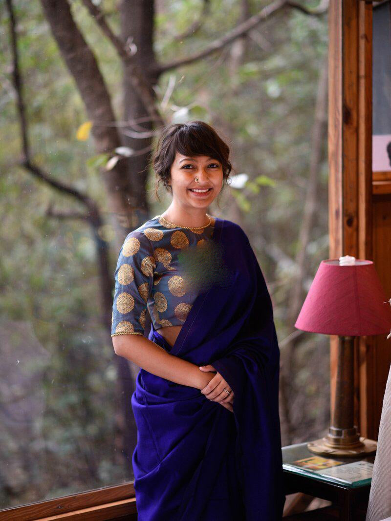 Blue Bengal Handloom Khadi Sarees - Dailybuyys