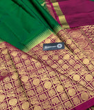 Pure Purple Green Kanjivaram Silk Sarees Get Extra 10% Discount on All Prepaid Transaction