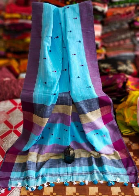 Blue Sky Khadi Sarees - Dailybuyys