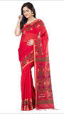 Red Handloom Pure Cotton Silk Sarees