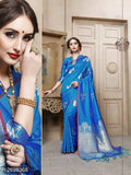 Blue Designer Pure Cotton Pure Silk Party Wear Sarees