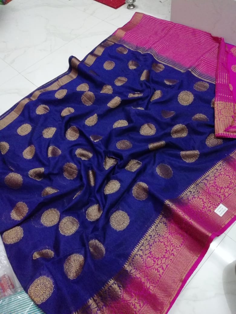Blue Bangalore Pure Silk Sarees