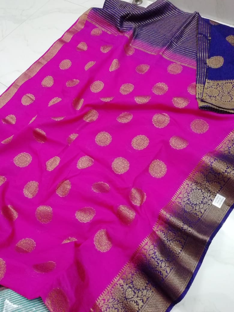 Violet Bangalore Pure Silk Sarees - Dailybuyys