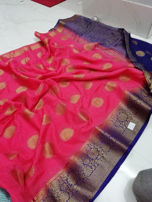 Red Bangalore Pure Silk Sarees - Dailybuyys