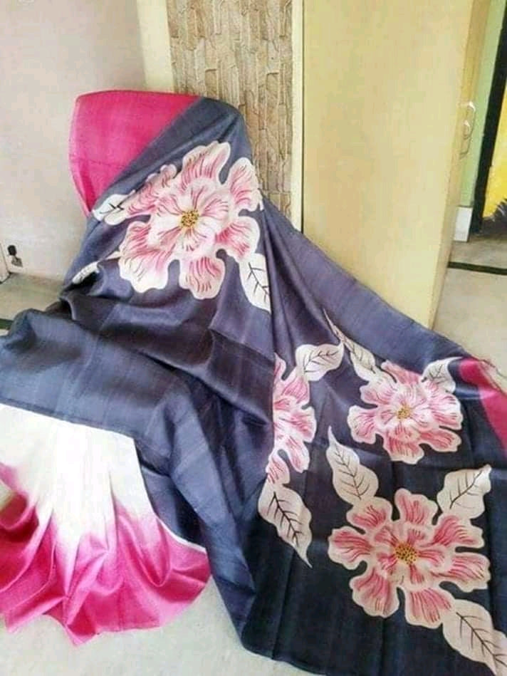 Grey Pink Pure Silk Mark Certified Murshidabad Silk Sarees - Dailybuyys