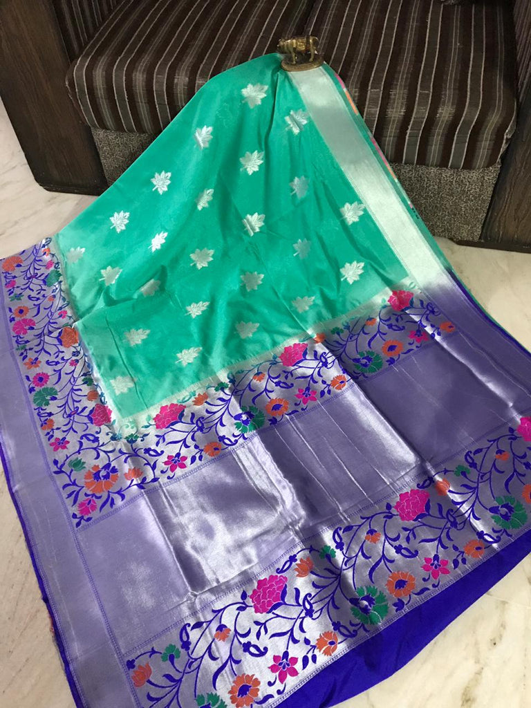 Green Banarasi Silk Sarees