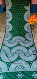Green Kantha Stitch On Art Silk Sarees