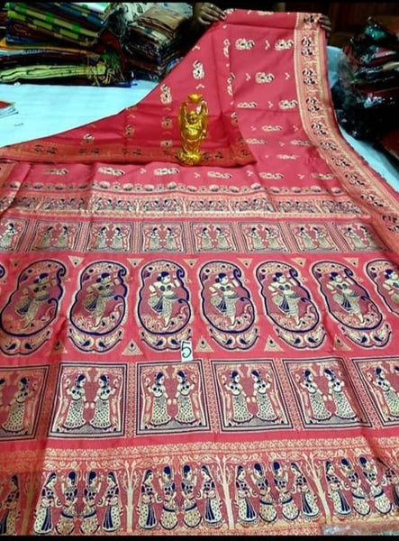 Red Baluchuri Silk Sarees