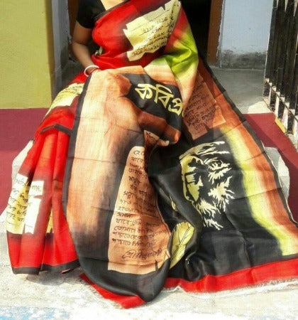Green Black Hand Painted Pure Silk Mark Certified Bishnupuri Silk Sarees - Dailybuyys