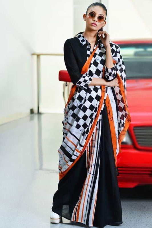 Black Block Printed Pure Silk Mark Certified Bishnupuri Silk Sarees - Dailybuyys