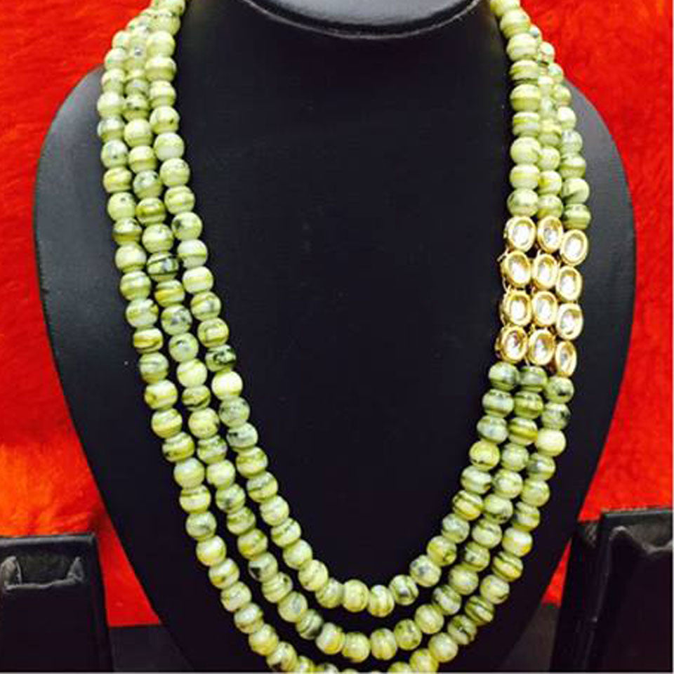 Light Green Beads Mala Get Extra 10% Discount on All Prepaid Transaction