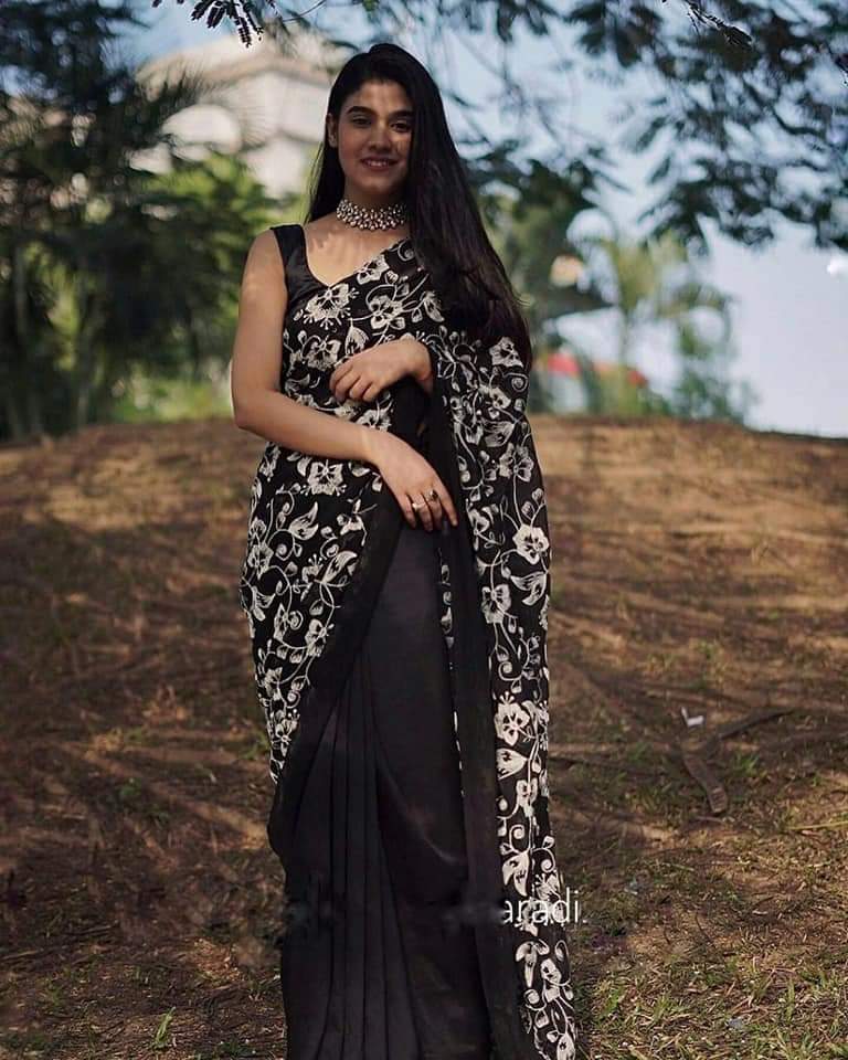 Black Embroidered Bhagalpuri Silk Sarees Get Extra 10% Discount on All Prepaid Transaction
