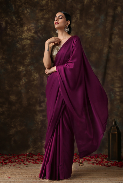 Wine Color Pure Silk Mark Certified Bishnupuri Silk Sarees