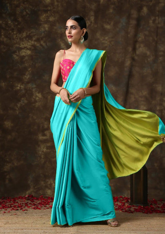 Oceanic Blue Handloom Cotton Sarees