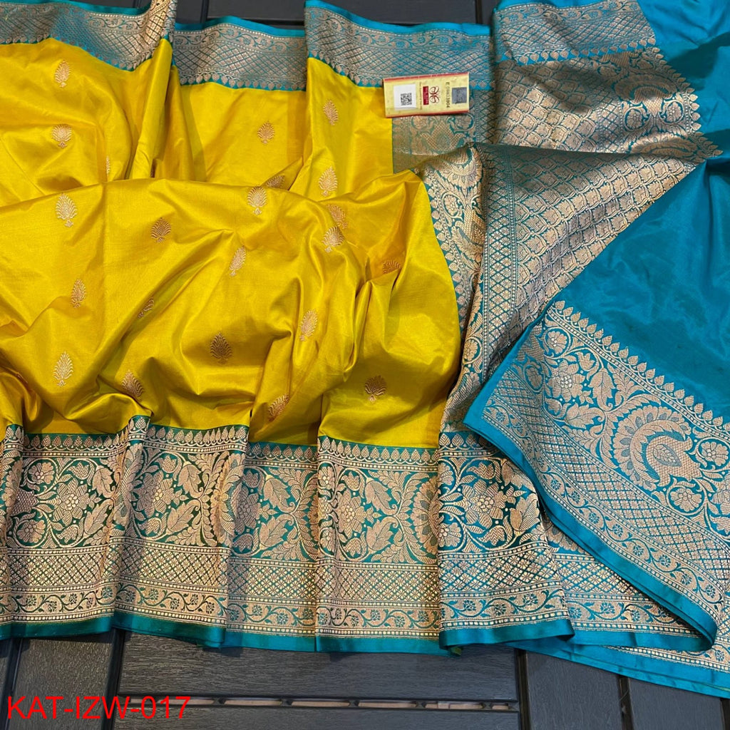 Yellow Banarasi Silk Sarees