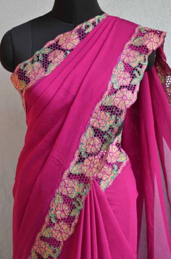 400-500 Pure Silk cutwork saree, Age Group : Adults, Packaging Type :  Plastic Bag at Rs 5,500 / piece in Godda