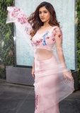 Pink Designer Organza Saree Get Extra 10% Discount on All Prepaid Transaction