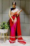 Ombre Satin Party Wear Sarees Get Extra 10% Discount on All Prepaid Transaction