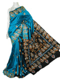 Blue & Black Design Sonamukhi Pure Bangalore Silk Sarees