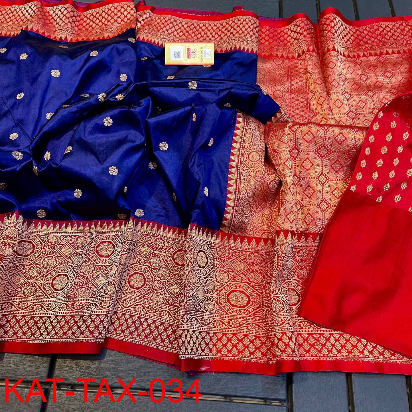 Dark Blue Banarasi Silk Sarees