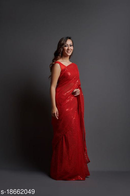 Exclusive Sequin Designer Georgette Sarees