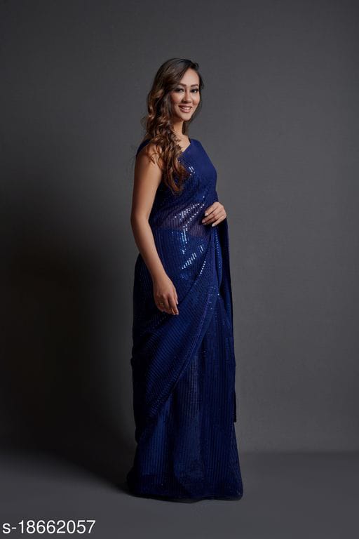 Exclusive Sequin Designer Georgette Sarees