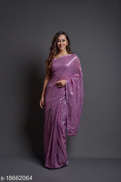 Exclusive Sequin Designer Georgette Sarees